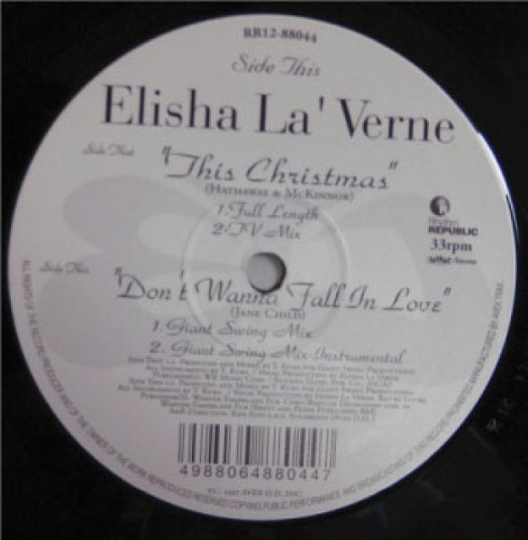 画像1: Elisha La'Verne / Don't Wanna Fall In Love Cw This Christmas - Nice Cover White Face - (1)