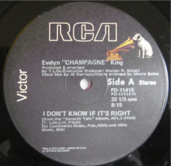 画像1: Evelyn Champagne King / I Don't Know If It's Right Cw We're Going To A Party (1)