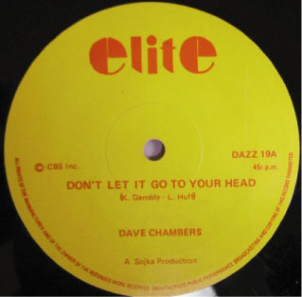 画像1: Dave Chambers / Don't Let It Go To Your head - Very Rare Cover - (1)