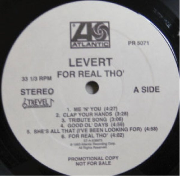 画像1: Levert / For Real Tho' - Promo Only LP - (1)