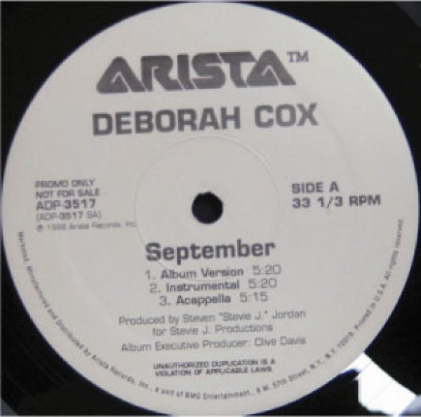 画像1: Deborah Cox / September - US Promo Only - (1)