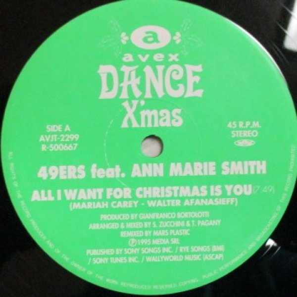 画像1: V.A. / Avex Dance X'mas 49ers - All I Want For Christmas Is You cw Whigfield - Last Christmas - Jp Promo Only Cover !!!!! -  (1)