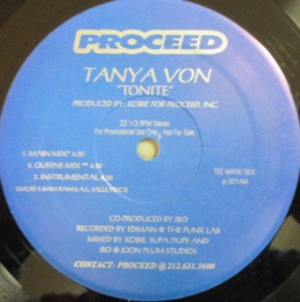 画像1: Tanya Von / Tonite  - US Promo Only -  (1)