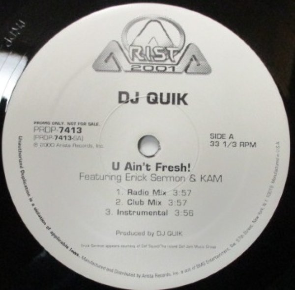 画像1: DJ Quik / U AIn't Fresh cw Speak On It - US Promo Only - (1)