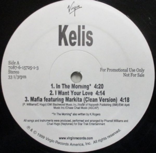 画像1: Kelis / In The Morning , I want Your Love , Mafia - US Promo Only - (1)