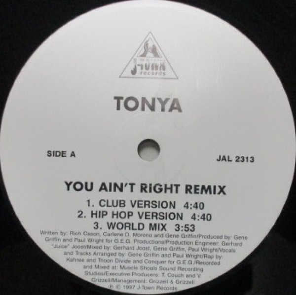 画像1: Tonya / You Ain't Right - Remix - (1)