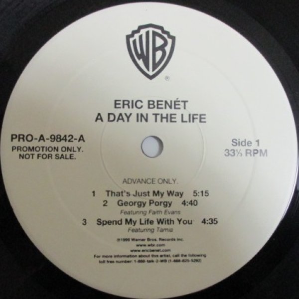 画像1: Eric Benet / A Day In The Life - W Pack Promo Only LP - (1)