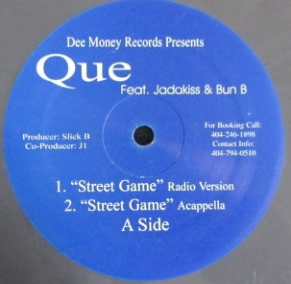 画像1: Que Ft Jadakiss Bun B ‎/ Street Game cw Dope Game - Gray Colour Vinyl - (1)