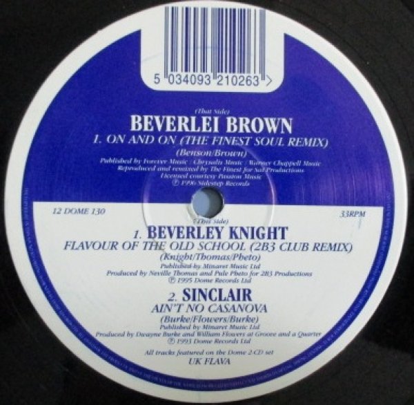 画像1: Various / Beverlei Brown On And On , Beverley Kinght Flavor Of The Old School , Sinclair Ain't No Casanova (1)