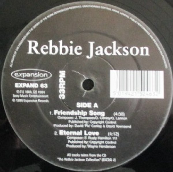 画像1: Rebbie Jackson / Friendship song , Eternal love , Open up my love , This love is forever , Ready for love (1)