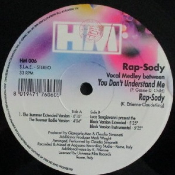 画像1: Rap Sody / You Don't Understand Me (1)