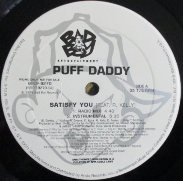 画像1: Puff Daddy / Satisfy You ft R Kerry - US Promo Only - (1)