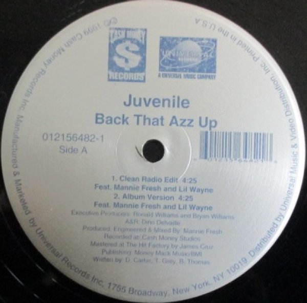 画像1: Juvenile / Back That Azz Up - The Recommendable Item - (1)