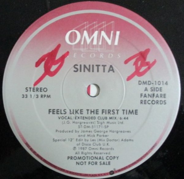 画像1: Sinitta / Feel Like The First Time - The Recommendable Item - (1)