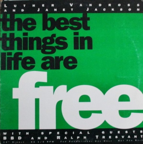 画像1: Luther VAndross And Janet Jackson / The Best Things In Life are Free - US Promo - 「R&B Must 1000」 (1)