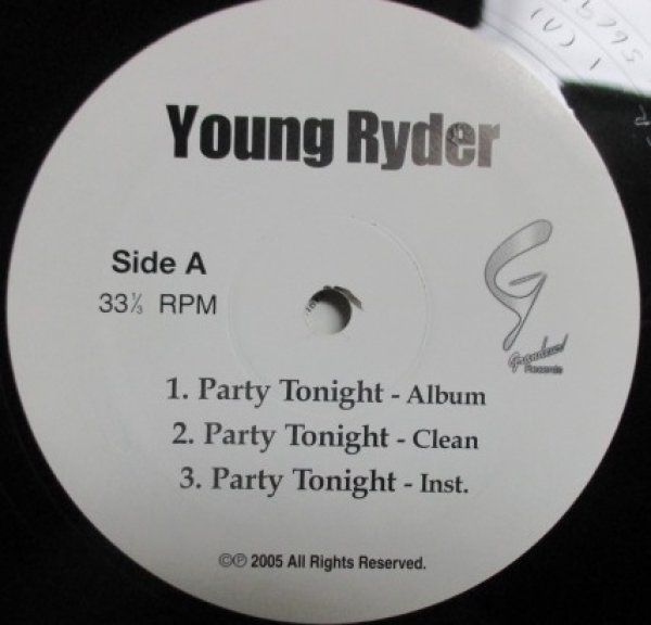 画像1: Young Ryder / Party Tonight cw Make 'Em Clap , Get Money - US Promo Only -  (1)