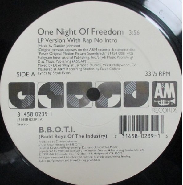 画像1: Badd Boyz Of The Industry B.B.O.T.I. / One Night Of Freedom (1)