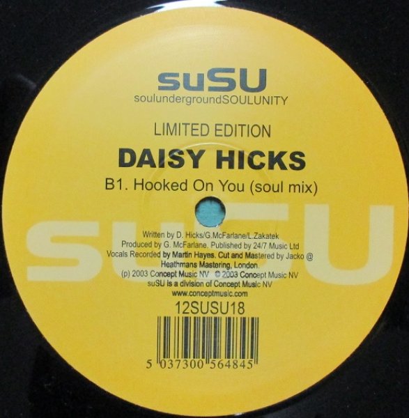 画像1: Daisy Hicks / Hoocked On You - JP Press Only Soul Mix - cw Kenny Thomas Crazy World  (1)