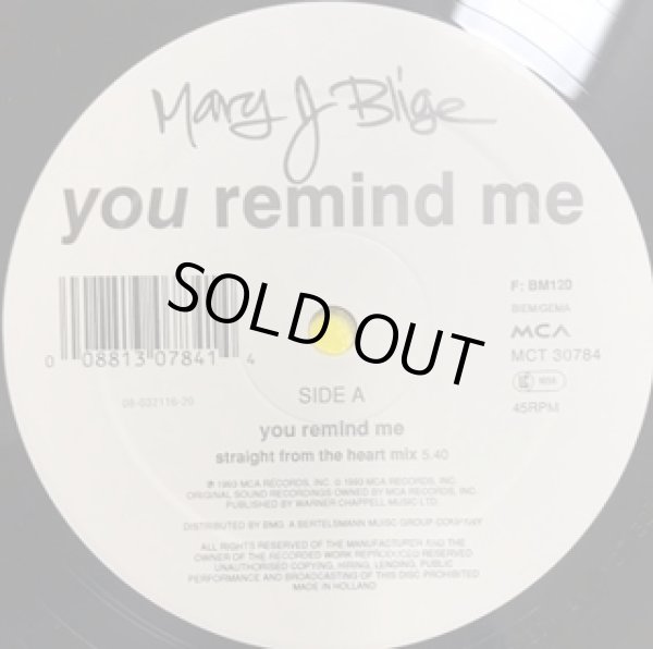 画像1: Mary J Blige / You Remind Me - UK Only Remixes - (1)