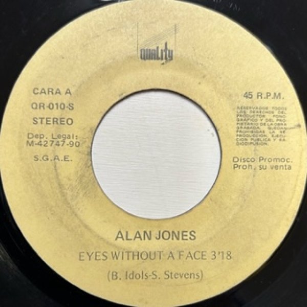 画像1: Alan Jones / Eyes Without A Face - Great GroundBeat Cover Spain Promo Only  7 Inch !!!!!!!!!!!!!!!!!! - (1)