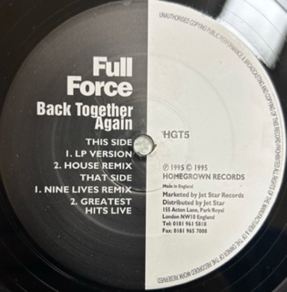 画像1: Full Force / Back Together Again Ft Nine - UK Press - 「R&B Must 1000」 (1)