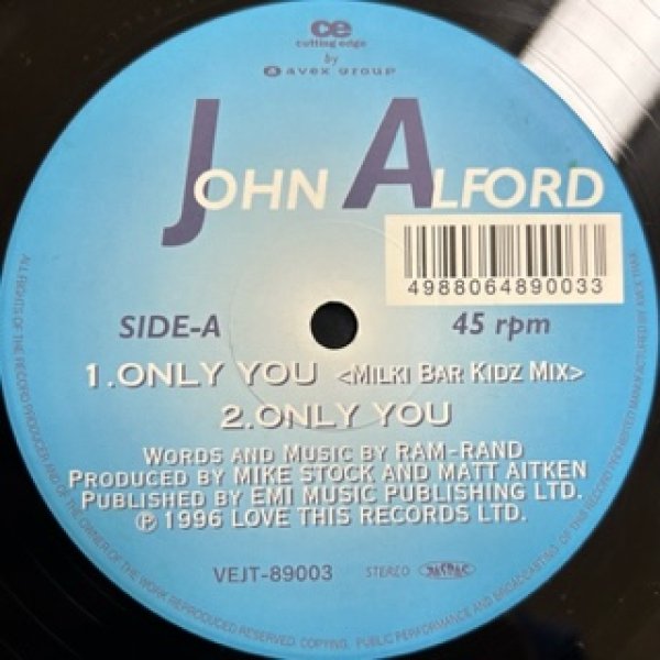 画像1: John Alford / Only You cw Smoke Get In Your Eyes - Japan Promo Only Cover !!! - (1)