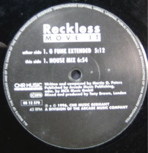 画像1: Reckless / Move It - The Recommendable Item - (1)