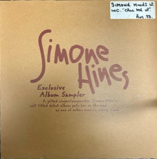 Simone Hines / Exclusive Album Sampler - UK Promo Only Rare LP -